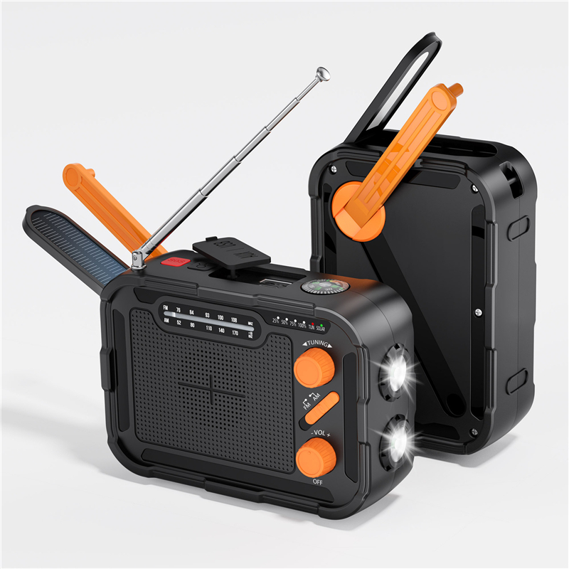 Solar Emergency Charger - 5000mAh acil güneş enerjisi bankası radyo