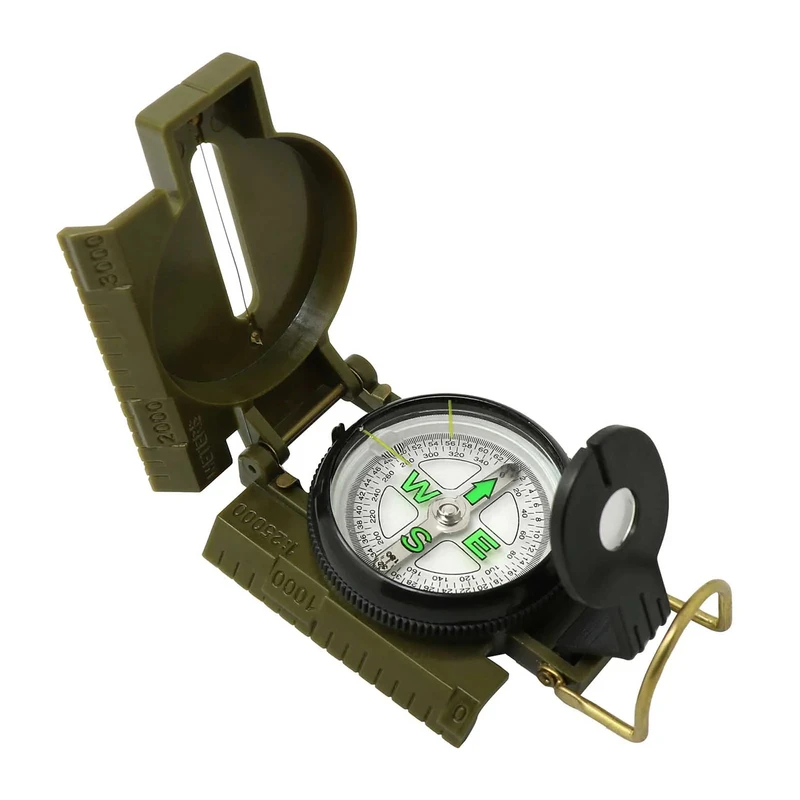 Compass Lensatic - Taşınabilir Çok Fonksiyonlu Fosforlu Lensatik Pusula,